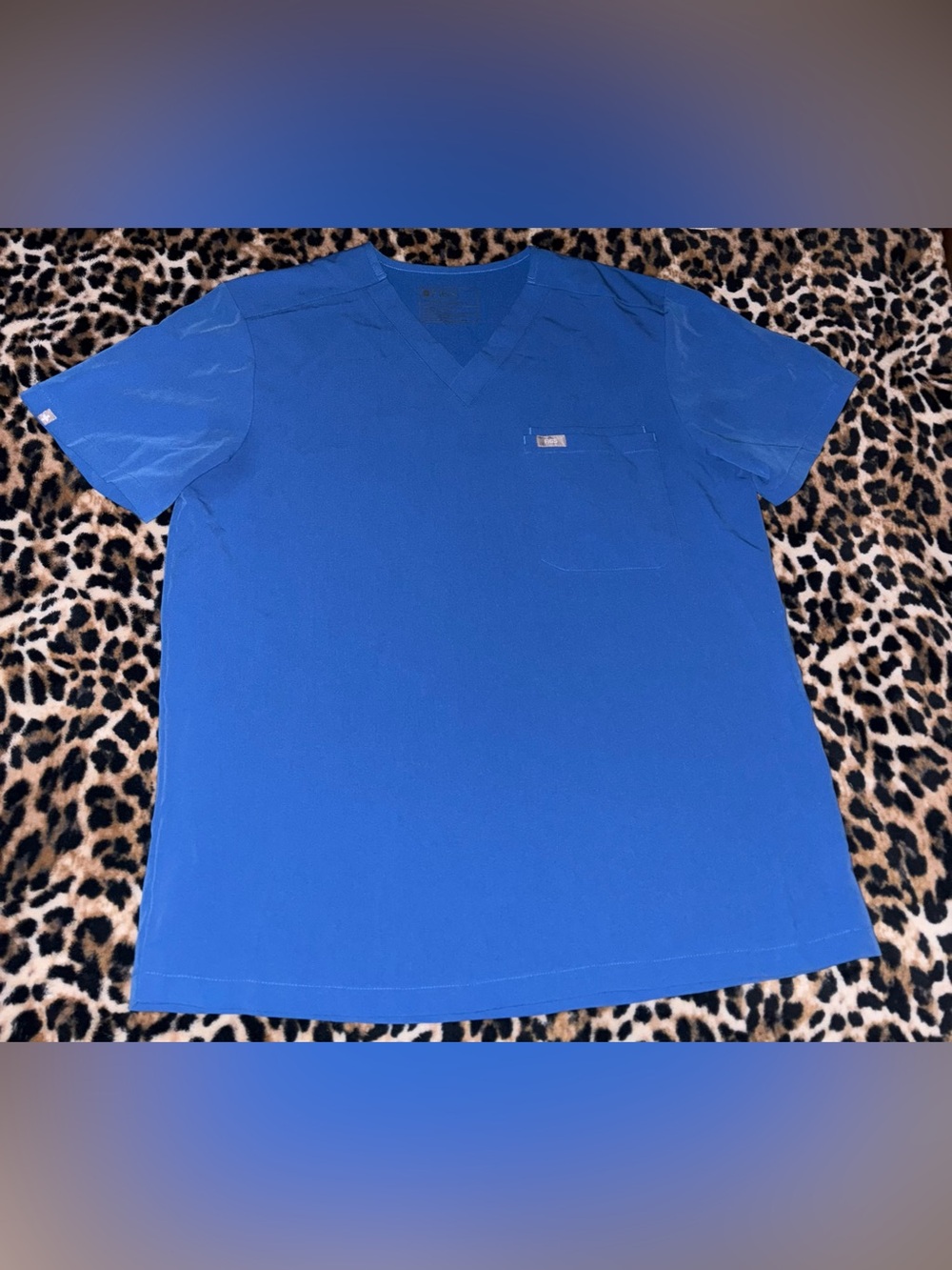 FIGS Men's Large Royal Blue Leon Scrub Top PO# 2841